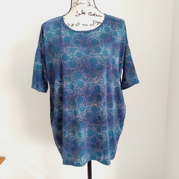 NWOT LulaRoe Floral Tunic Top Short Sleeve XS - Picture 1 of 6